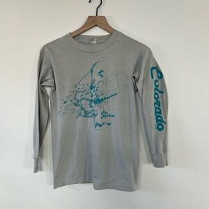 1984 Colorado Skier ⛷️  - The Rockies Long Sleeve Vintage Tee